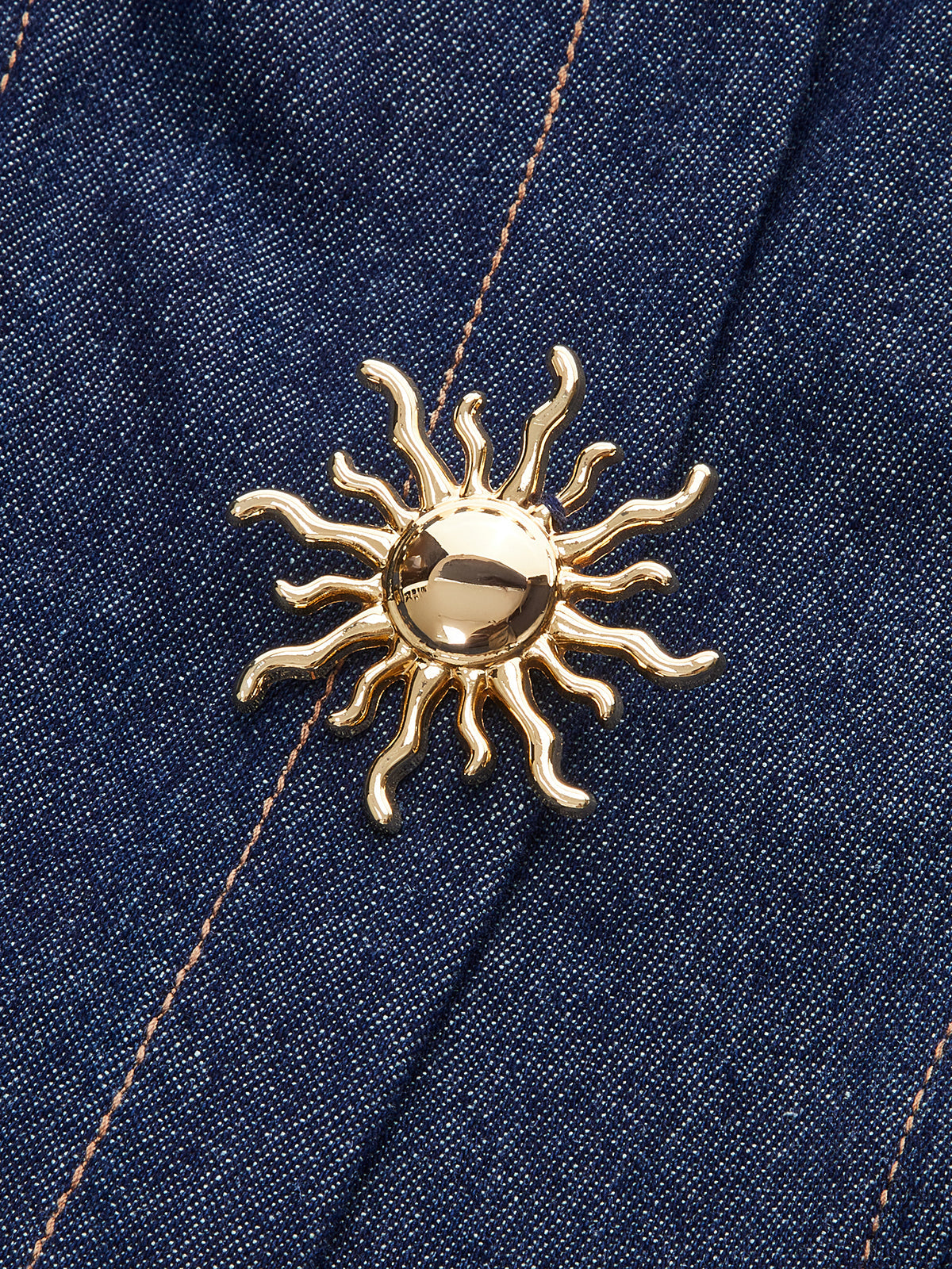 Robe chemise plissée sans manches en jean 