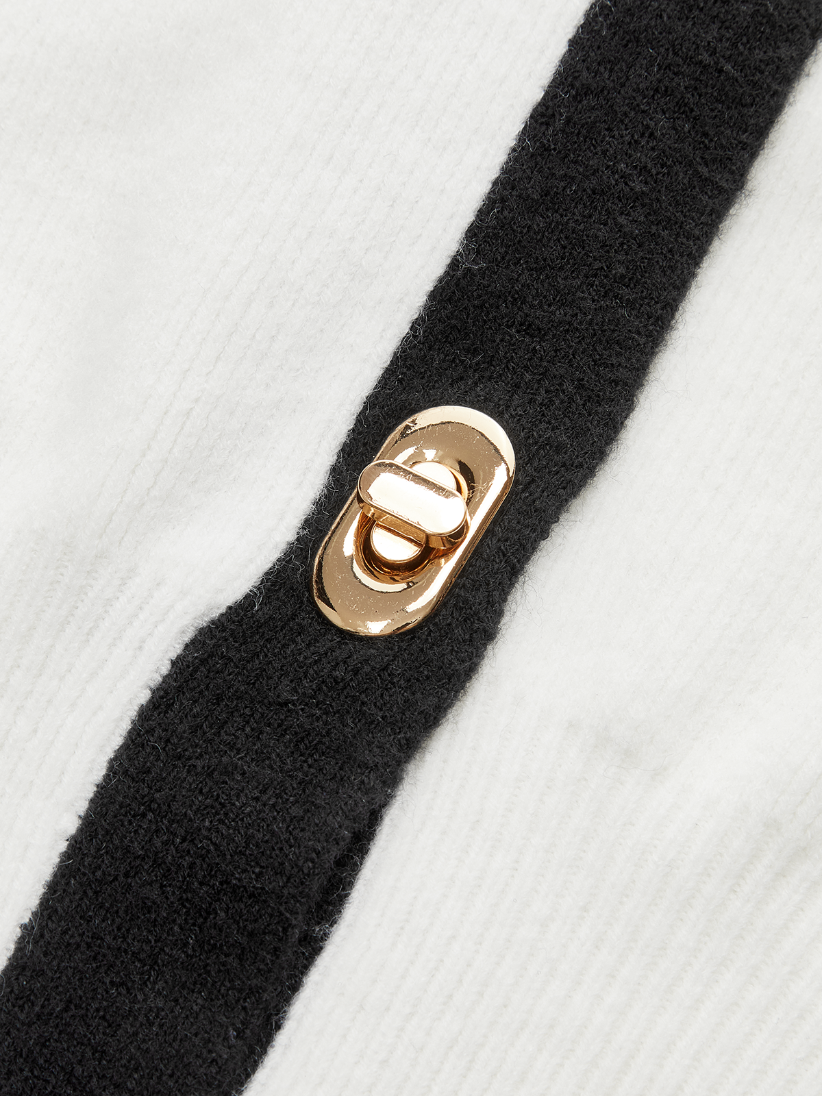 Contrast Trim Button Wool Blend Cardigan