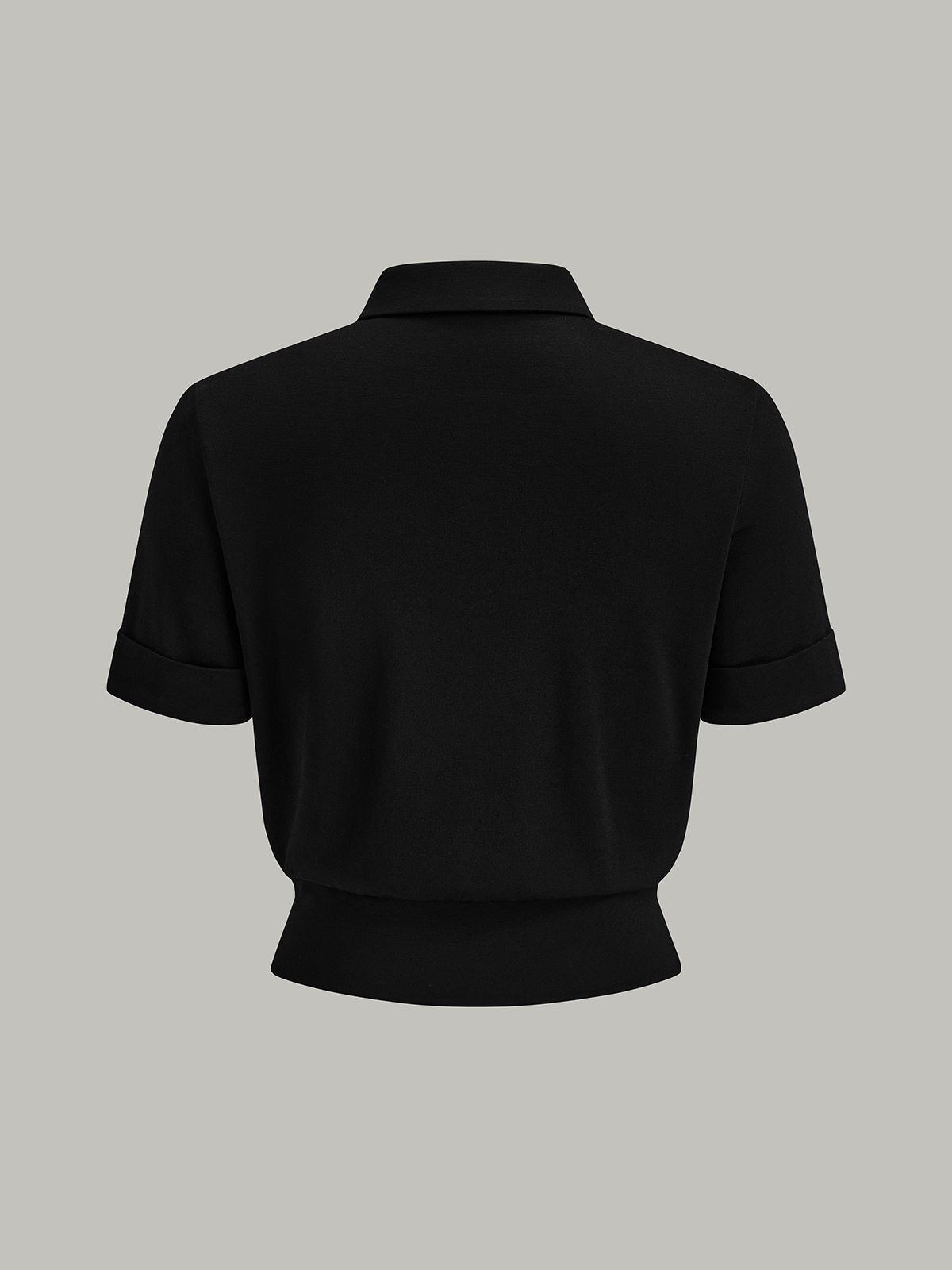 Color-Block Button-Front Blouse