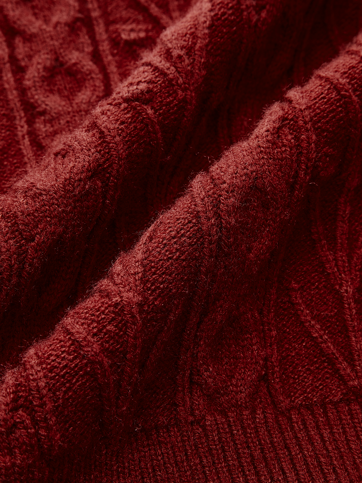 Wool Blend Bow Cable-Knit Cardigan