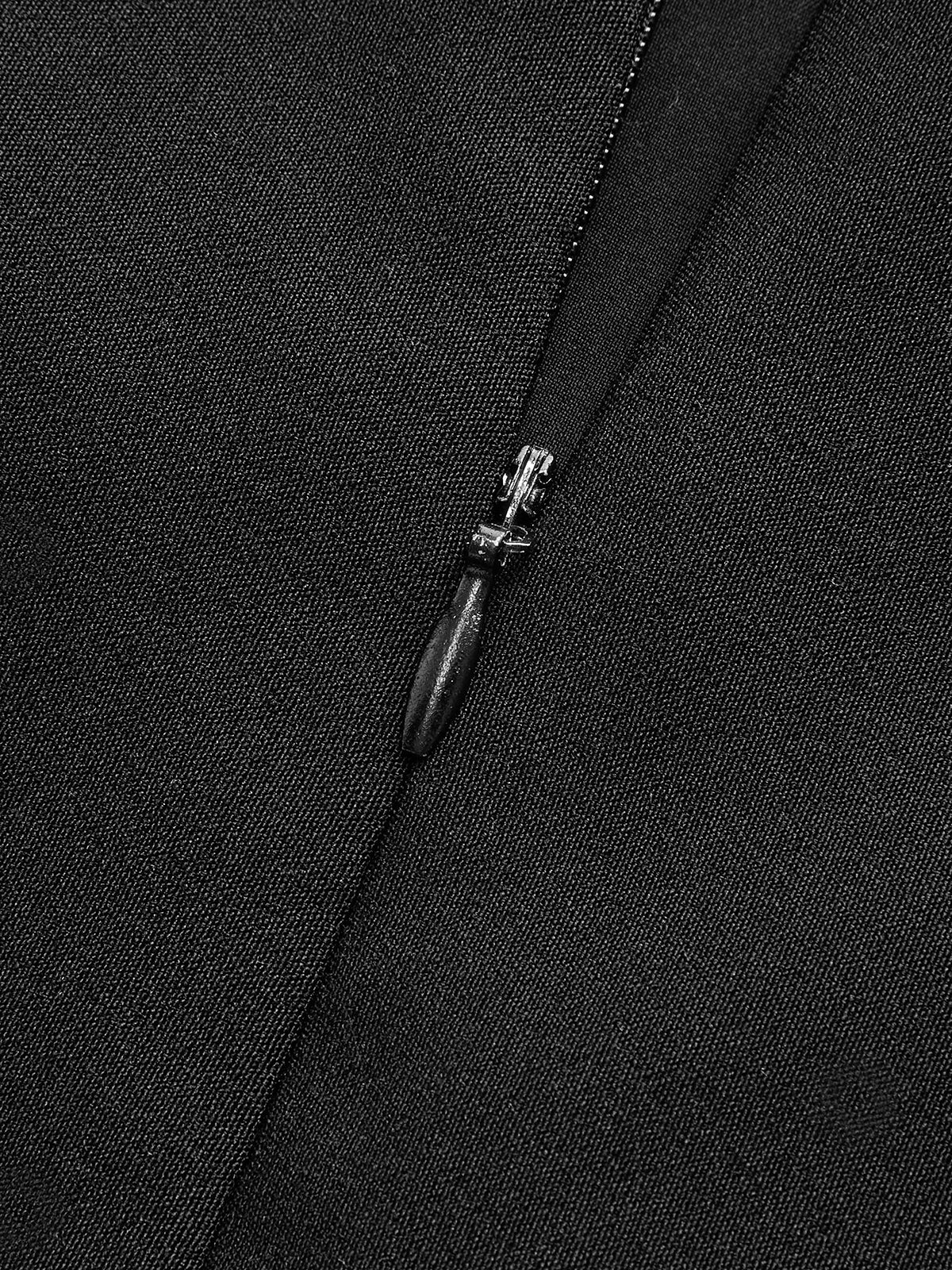 Metal Detail Asymmetric Midi Skirt