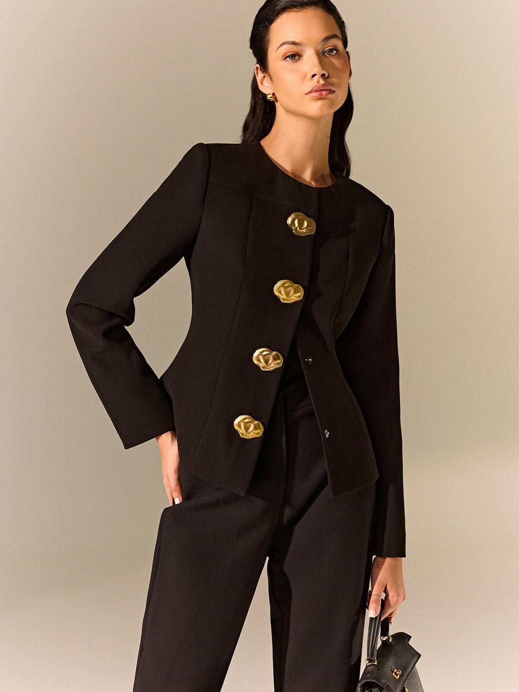 Maßgeschneiderter Blazer mit Metalldetails