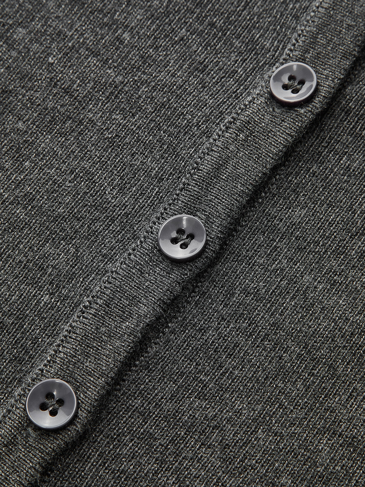 Wool Blend Fitted Button Knit Top