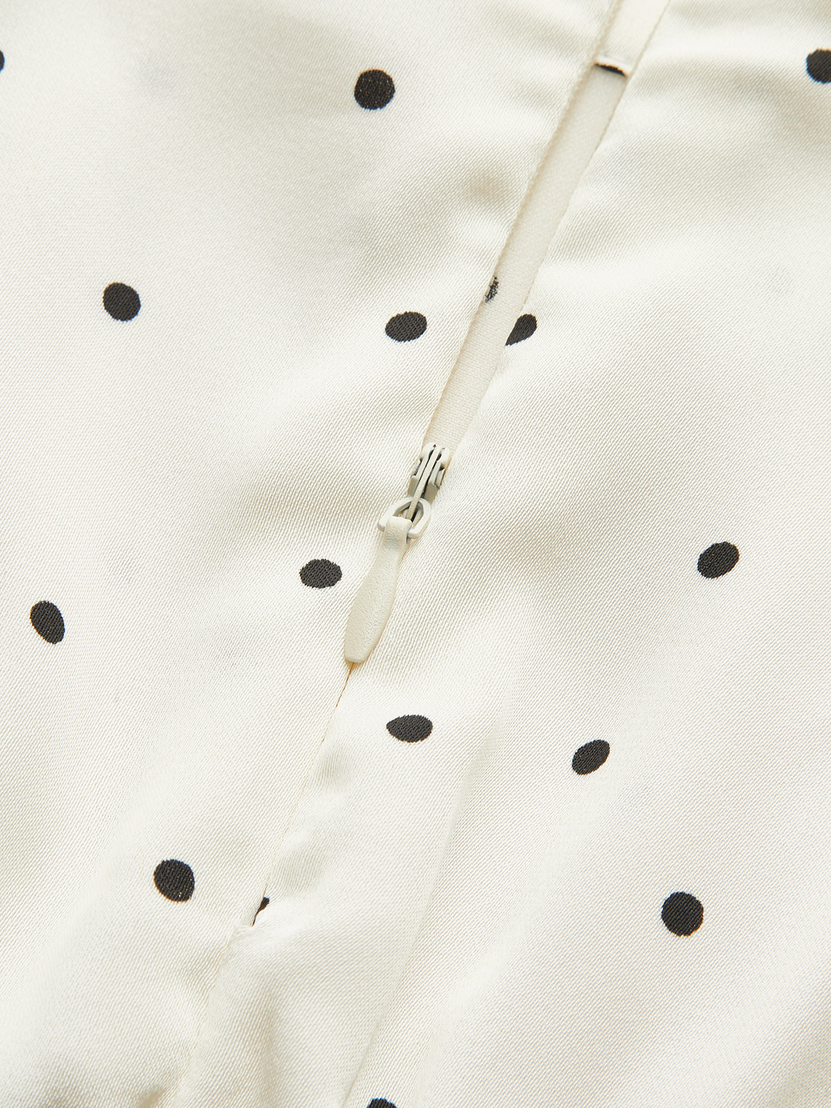 Polka Dot Panel Mock Neck Top