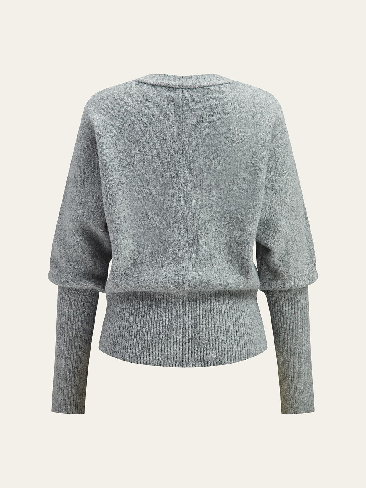 Metal Button Wool Blend Cardigan