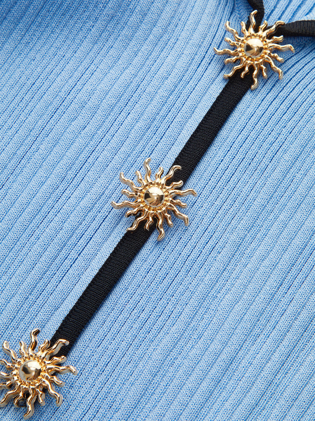 Strickkleid mit Revers und Kontrastbesatz