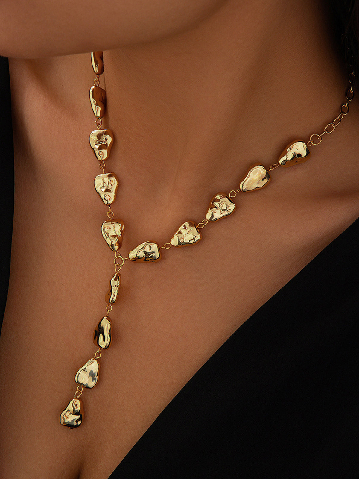 Barocke Perlenkette mit Y-förmigem Anhänger 