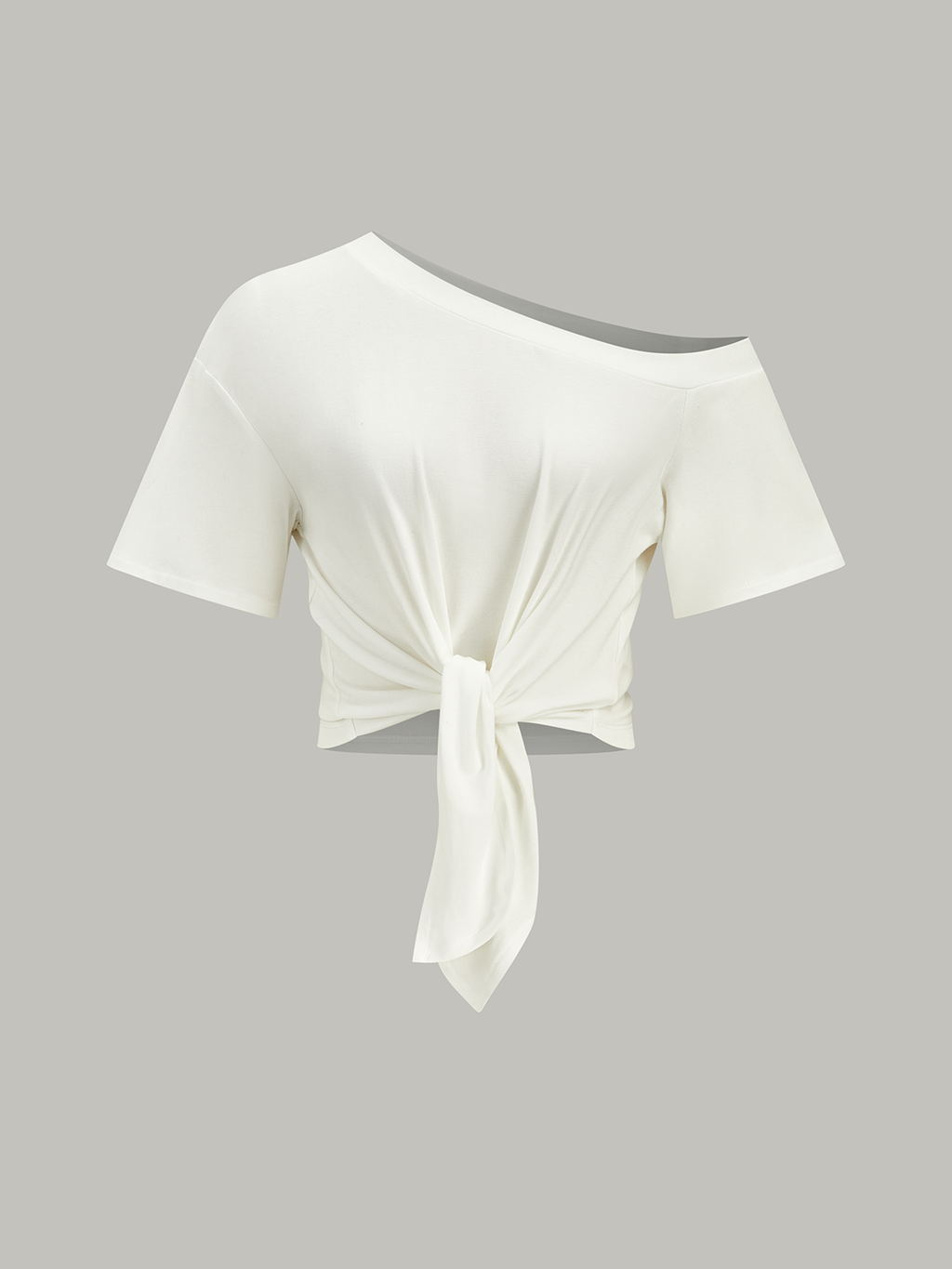 One-Shoulder Knotted Top