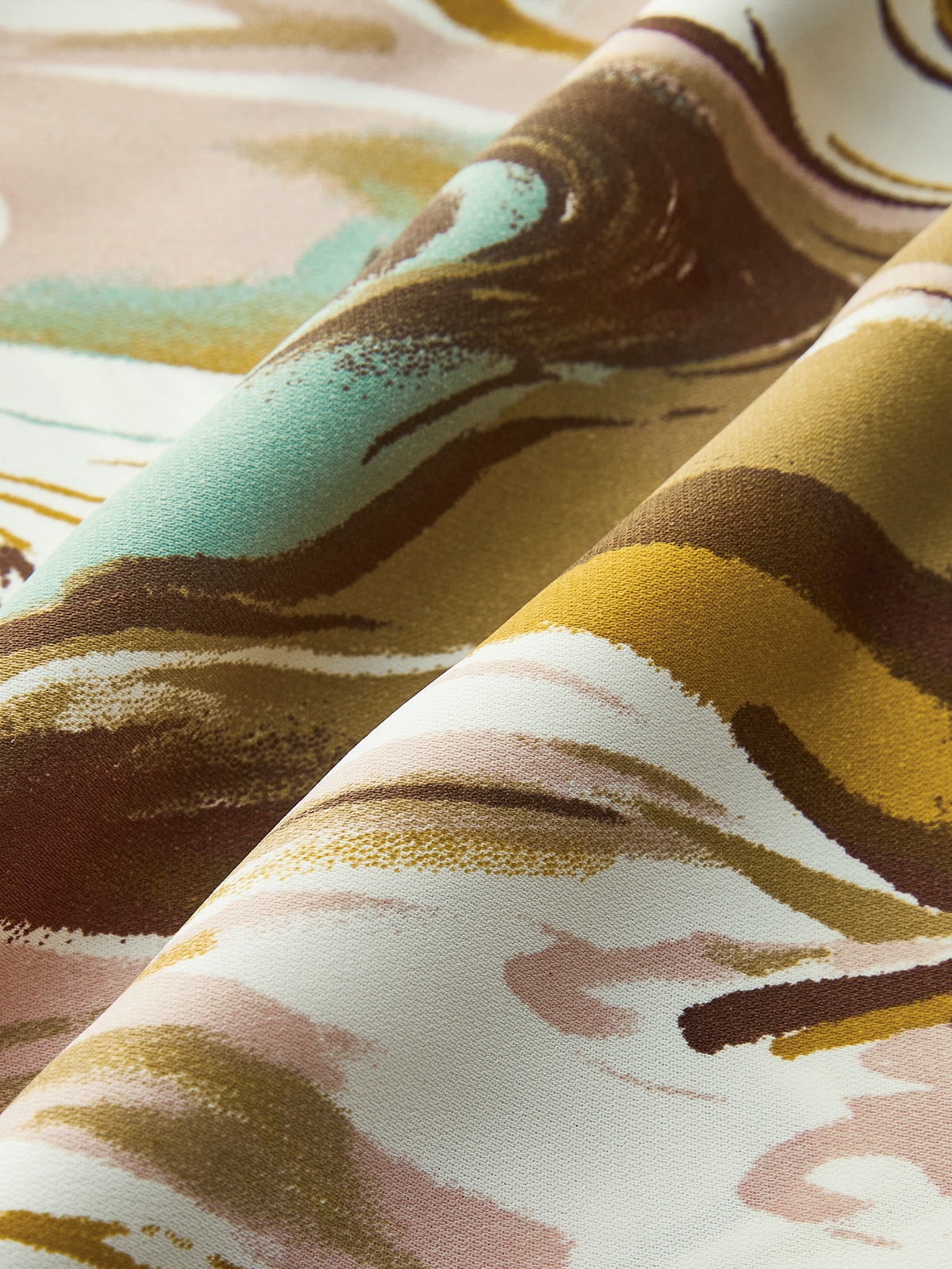 Neckholder-Top mit abstraktem Print 