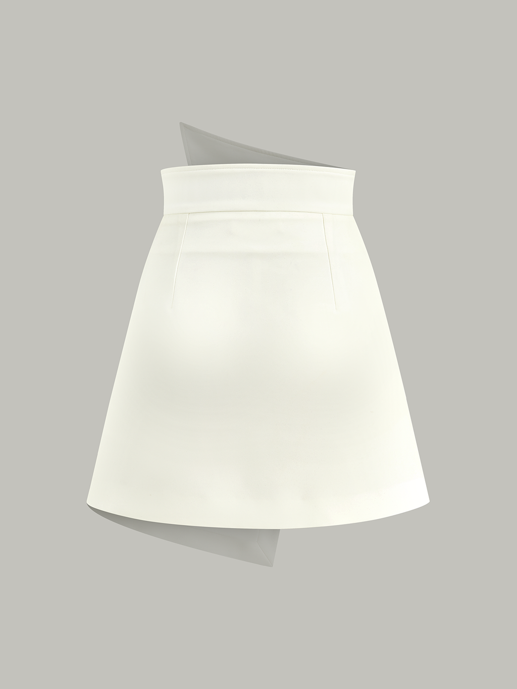 Asymmetrischer Mini-Skort mit Metallknopf-Dekor und Taschen