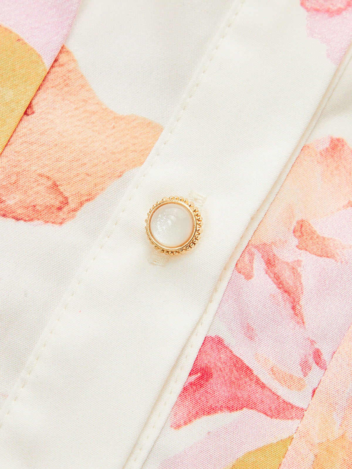 Robe chemise plissée à imprimé floral avec ceinture 