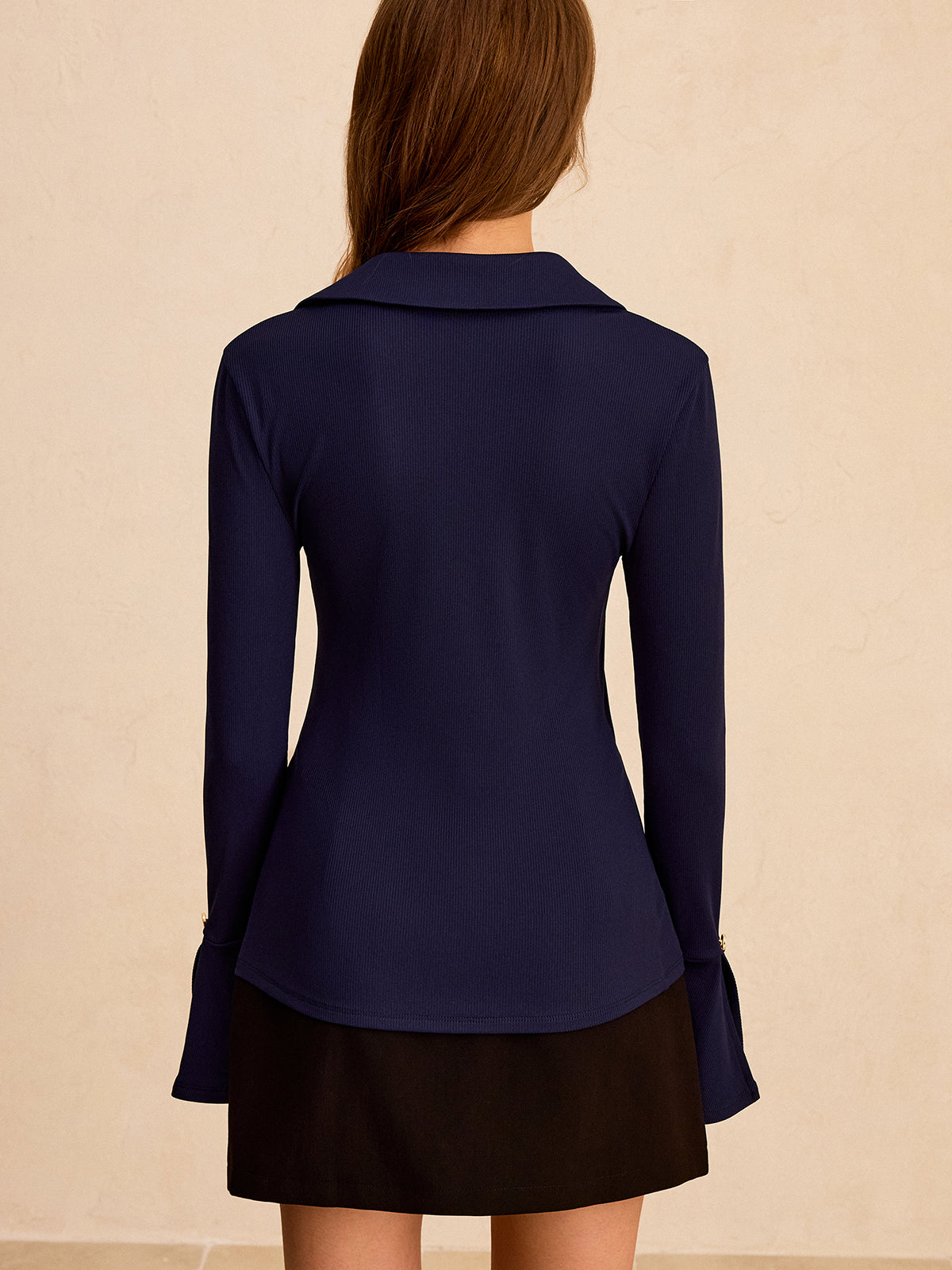 Orbit Button-front Shirt with Flared Sleeve