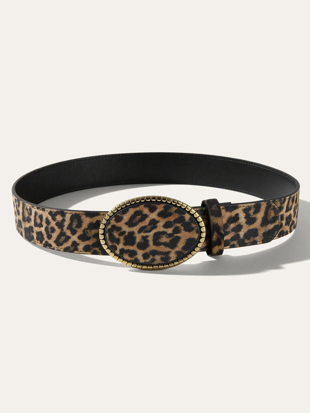 Leopard-Print PU-Ledergürtel