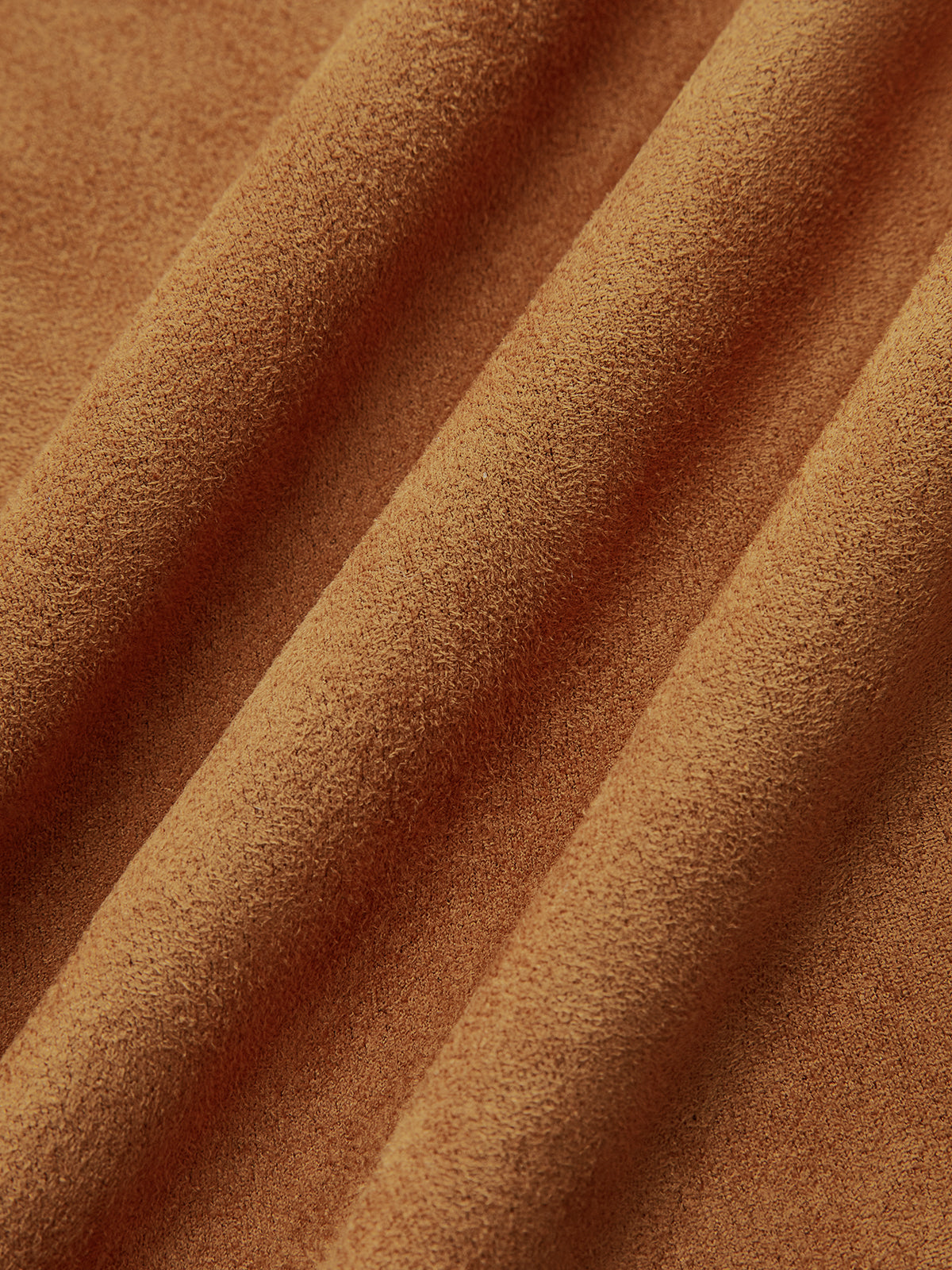 Robe mini asymétrique à manches longues froncées effet daim 