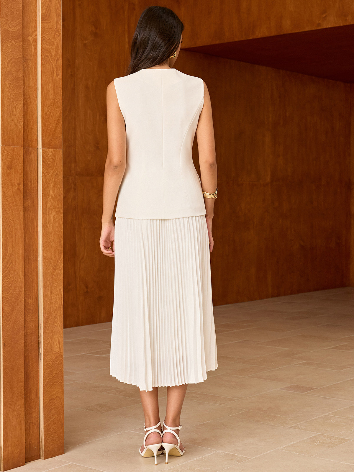 Faltenrock mit elastischem Bund 