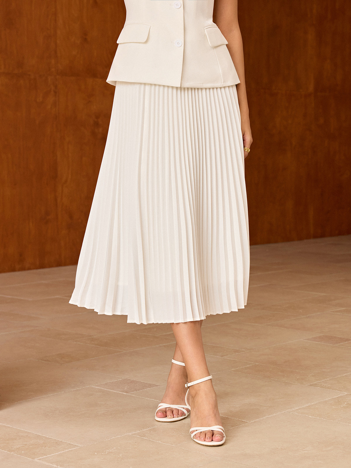 Faltenrock mit elastischem Bund 