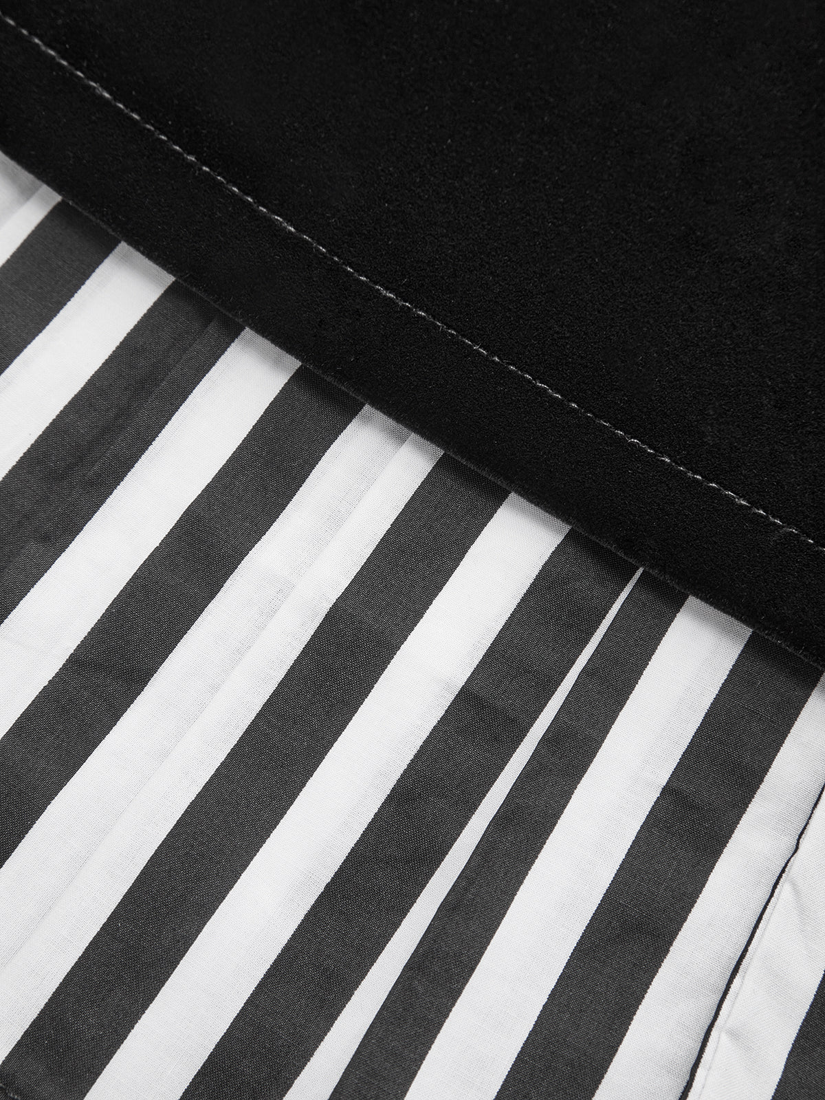 Asymmetric Contrast Striped Hem Mini Skirt