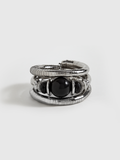 Schwarzes Achat Elastisches Mehrschichtiges Armband