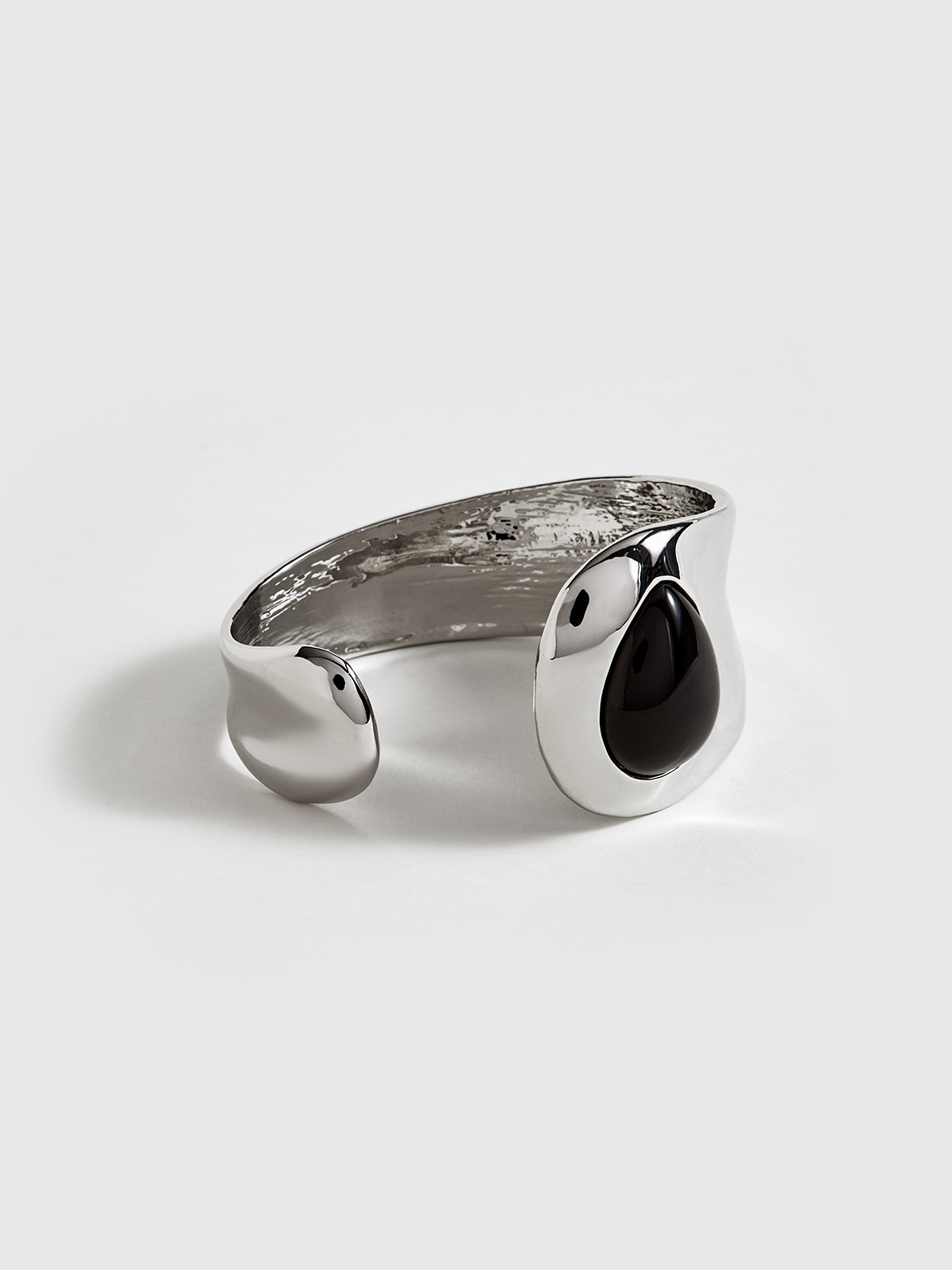 Black Stone Cuff Bracelet