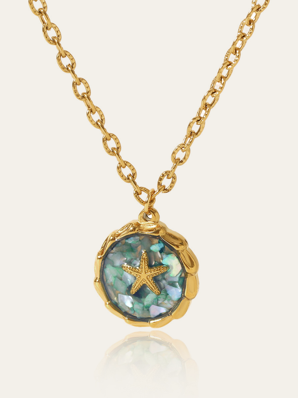Collier pendentif Étoile de mer dorée