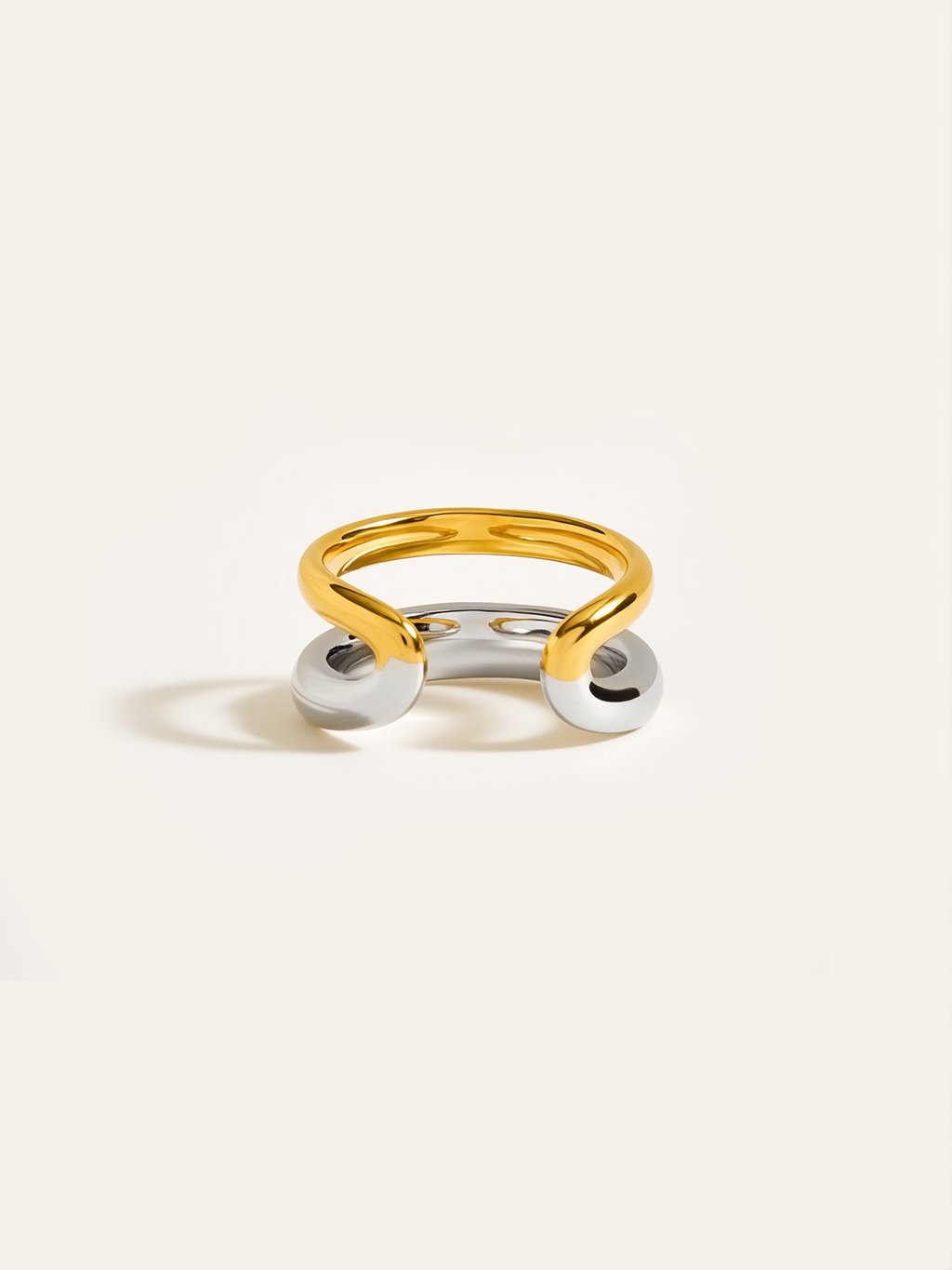 Zweifarbiger, geschichteter geometrischer Ring