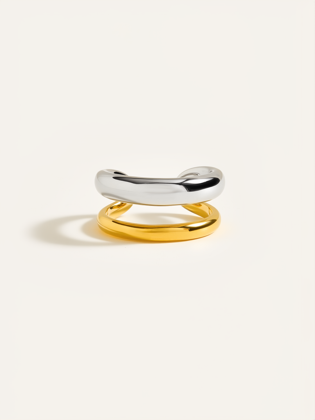 Zweifarbiger, geschichteter geometrischer Ring
