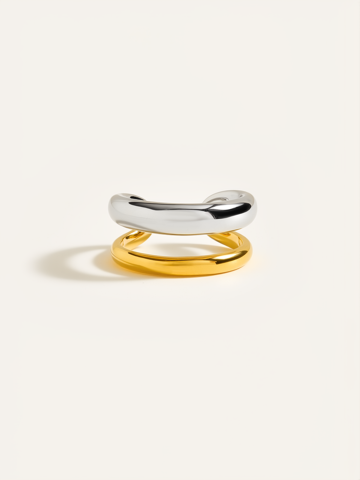 Zweifarbiger, geschichteter geometrischer Ring