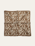 Foulard carré imprimé zèbre
