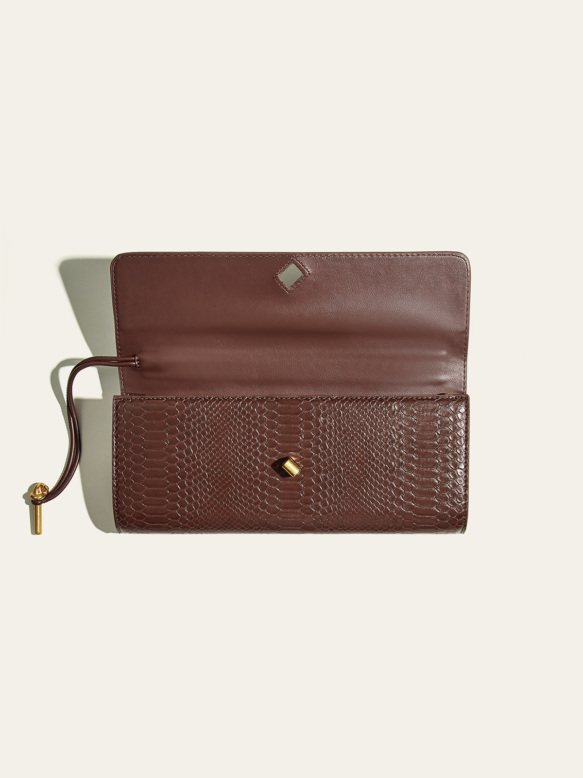 Tasche aus PU-Leder mit Krokodilprägung 