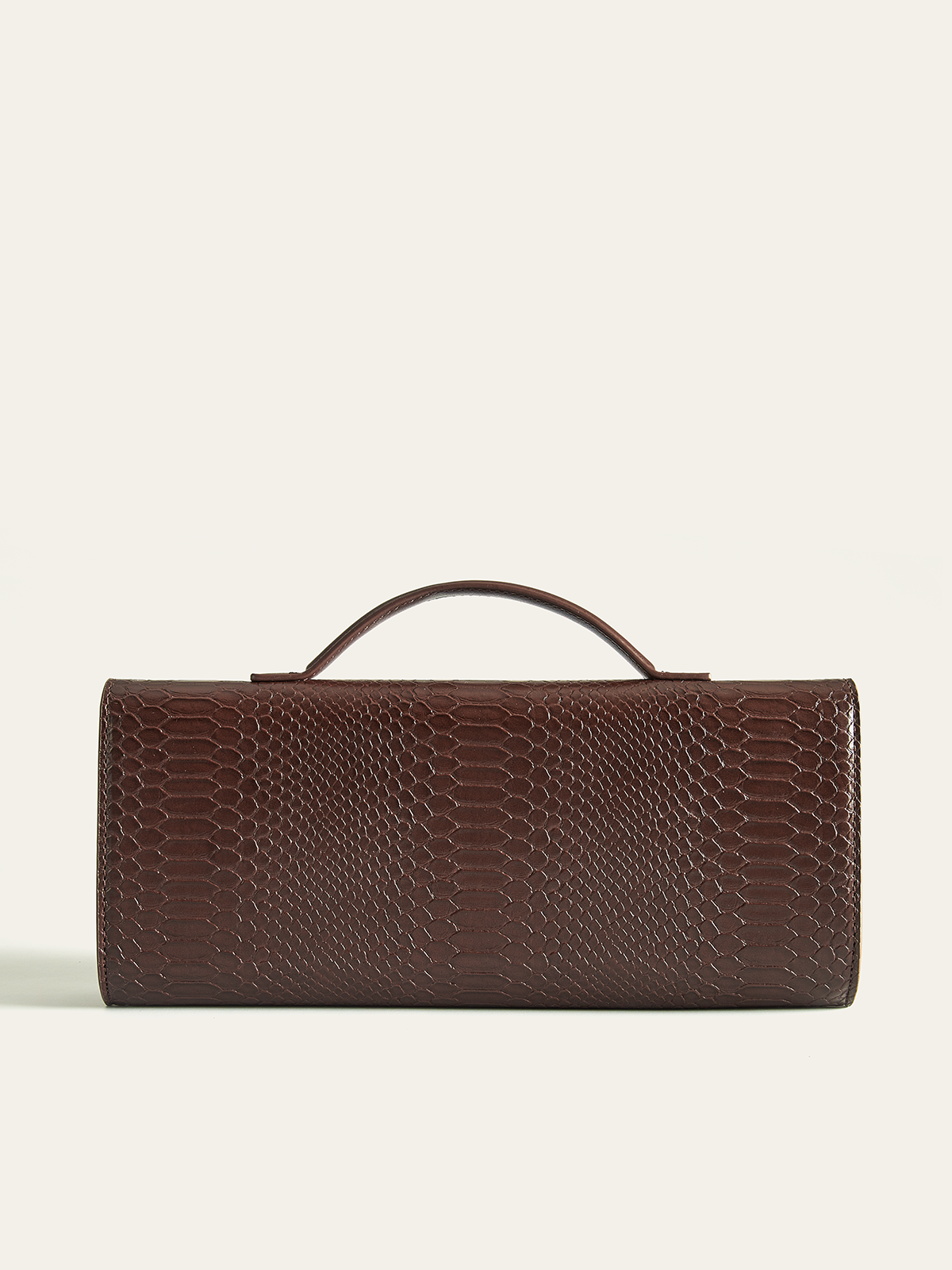 Tasche aus PU-Leder mit Krokodilprägung 