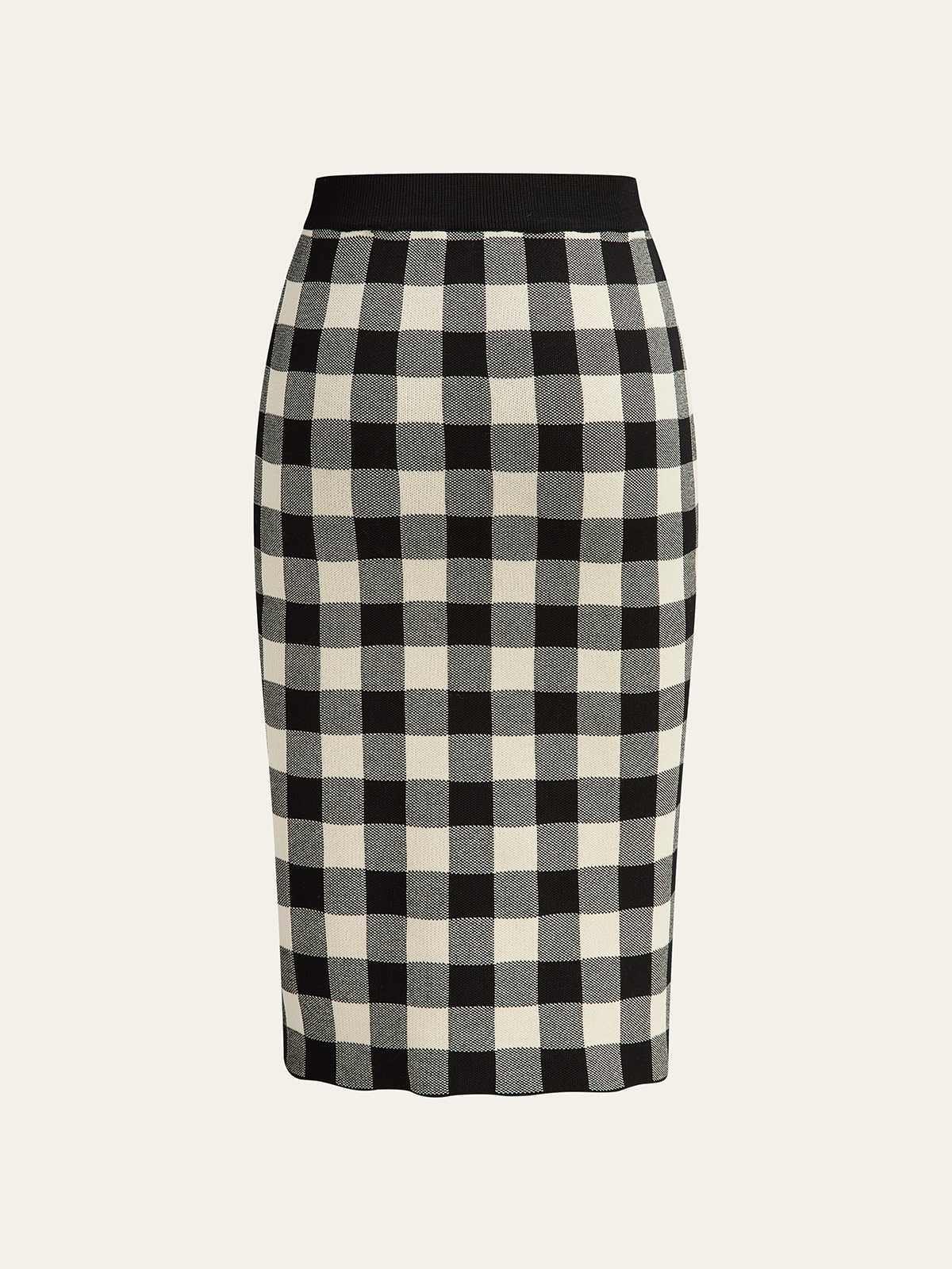 Checkered Cami Peplum Top and Skirt Set