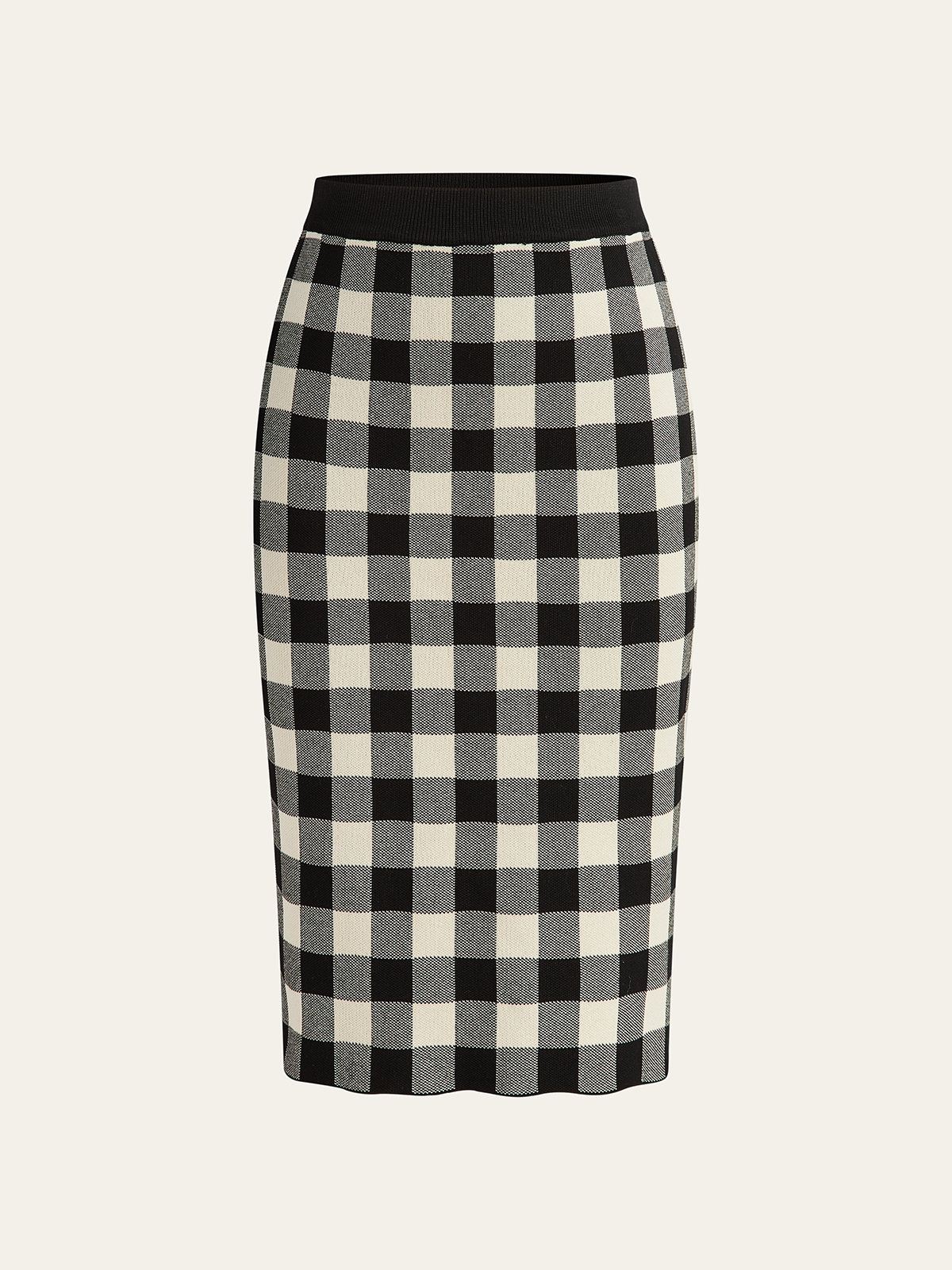 Checkered Cami Peplum Top and Skirt Set
