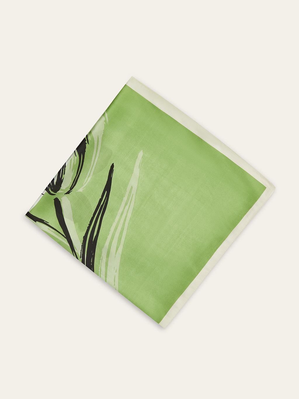 Foulard carré à imprimé floral