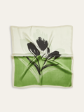 Foulard carré à imprimé floral