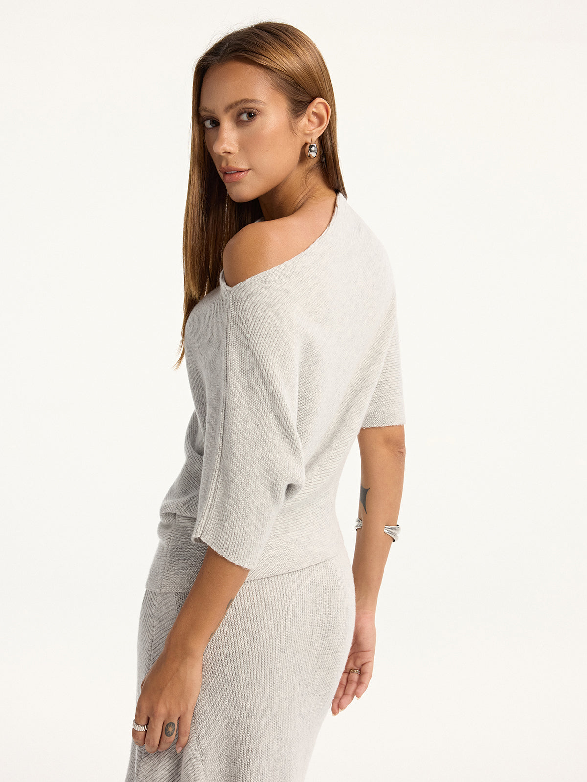 Wool-Blend Off-Shoulder Knit Top