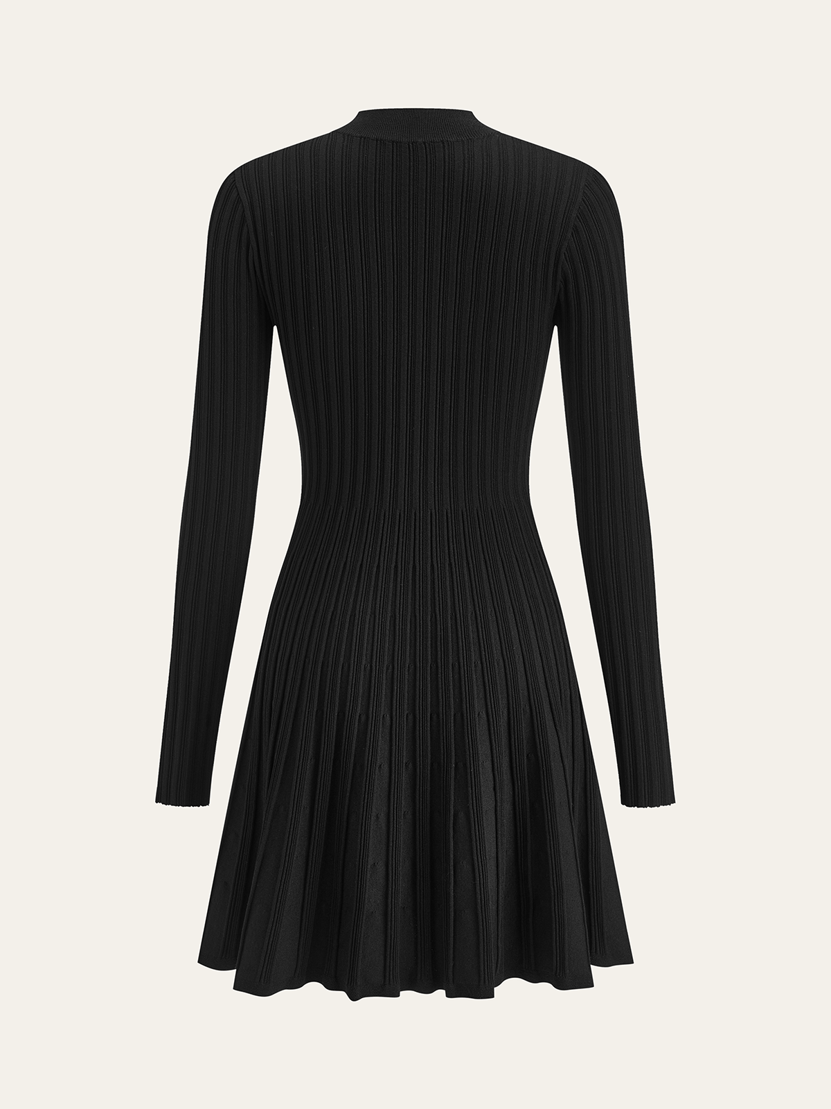 Pulloverkleid mit Stehkragen und ausgestelltem Rock