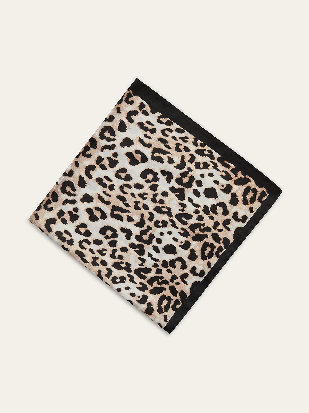 Foulard carré imprimé léopard
