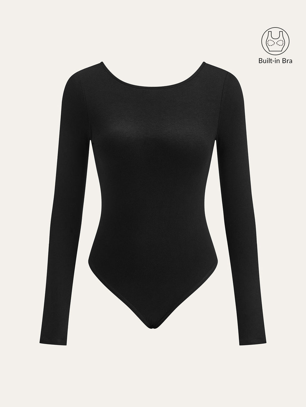 Trägerloser Langarm-Bodysuit mit Rückenausschnitt