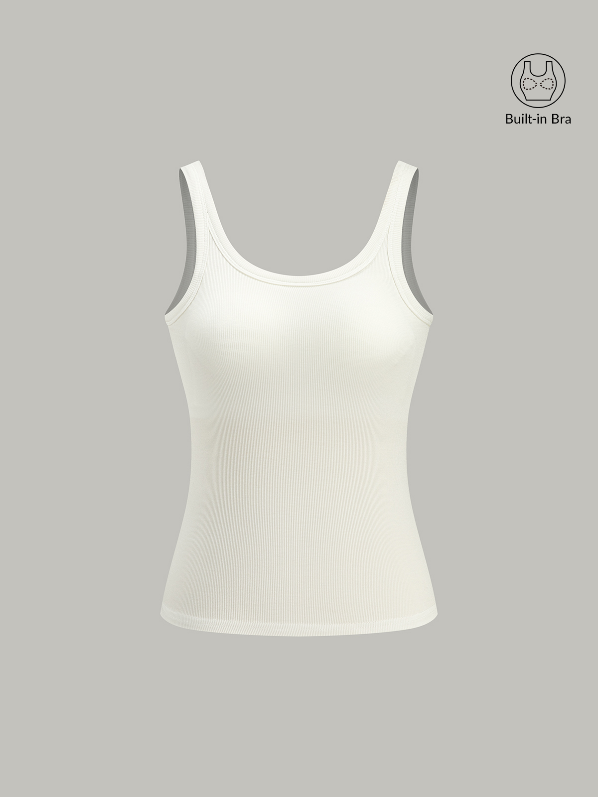 Débardeur côtelé sans soutien-gorge