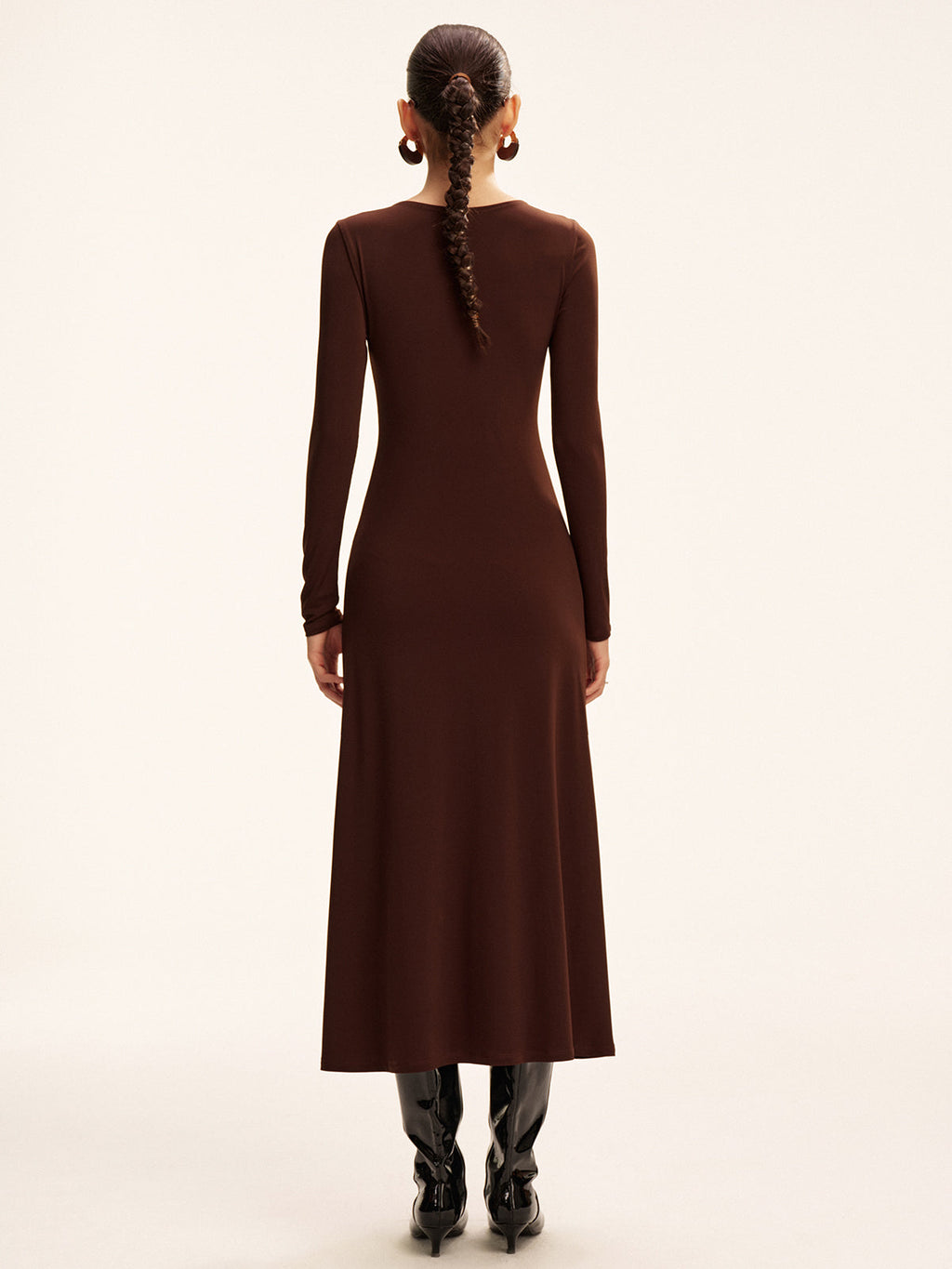 Twist Long Sleeve Maxi Dress