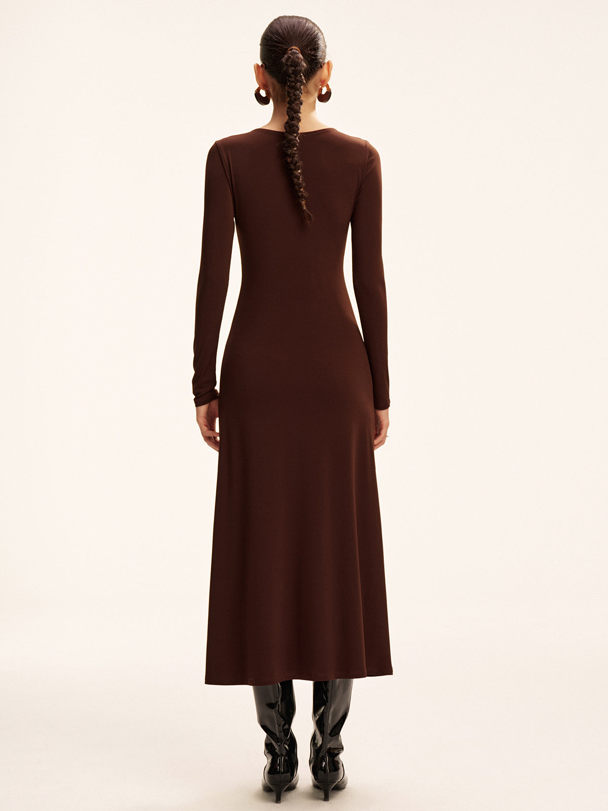 Twist Long Sleeve Maxi Dress