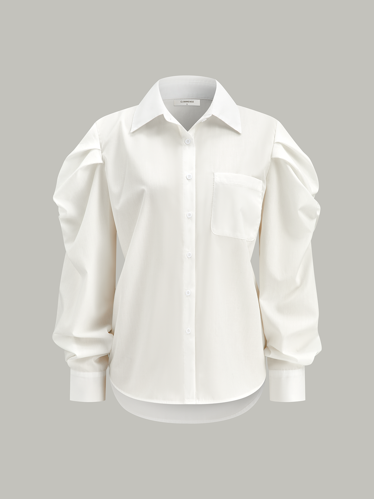 Puff-Sleeve Button-Down Shirt