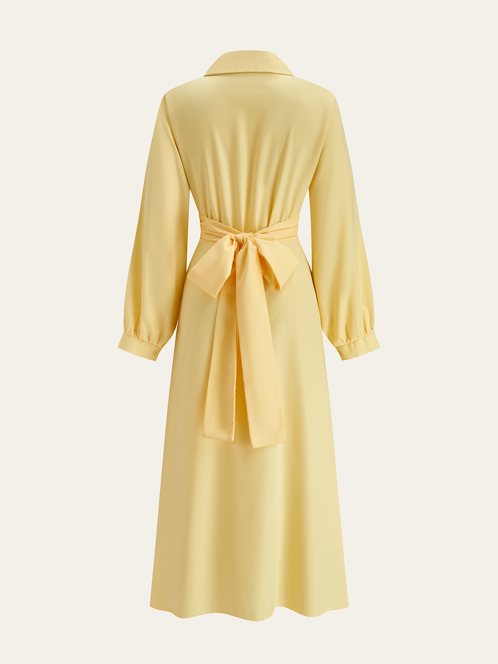 Robe chemise à nouer au dos