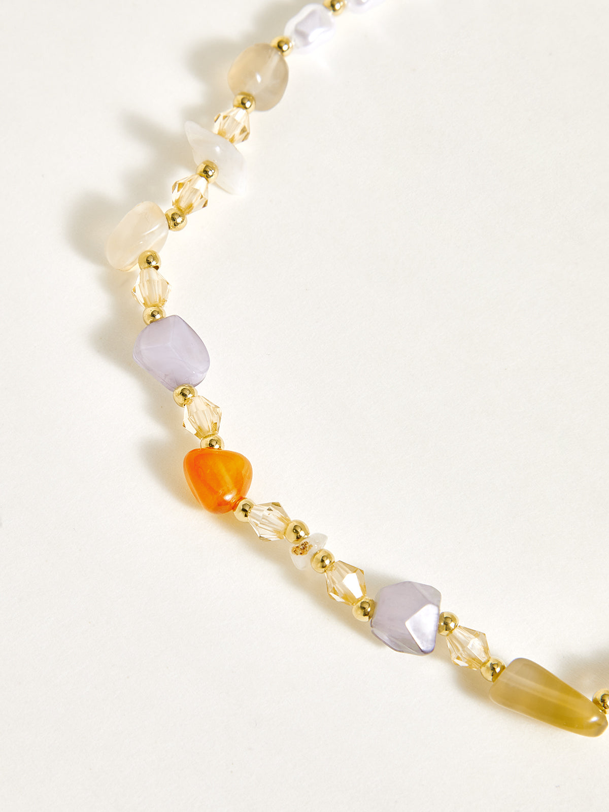 Bracelet double couche en pierre colorée 