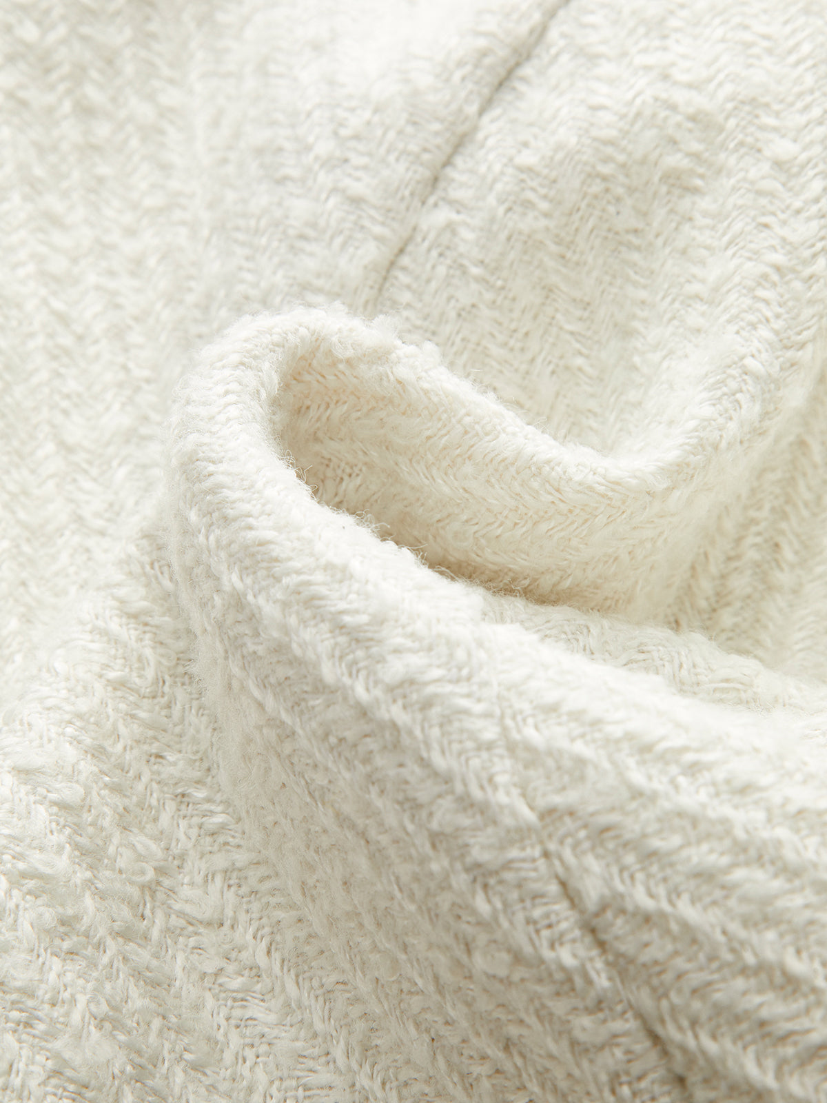 Metal Button Contrast Trim Tweed Jacket