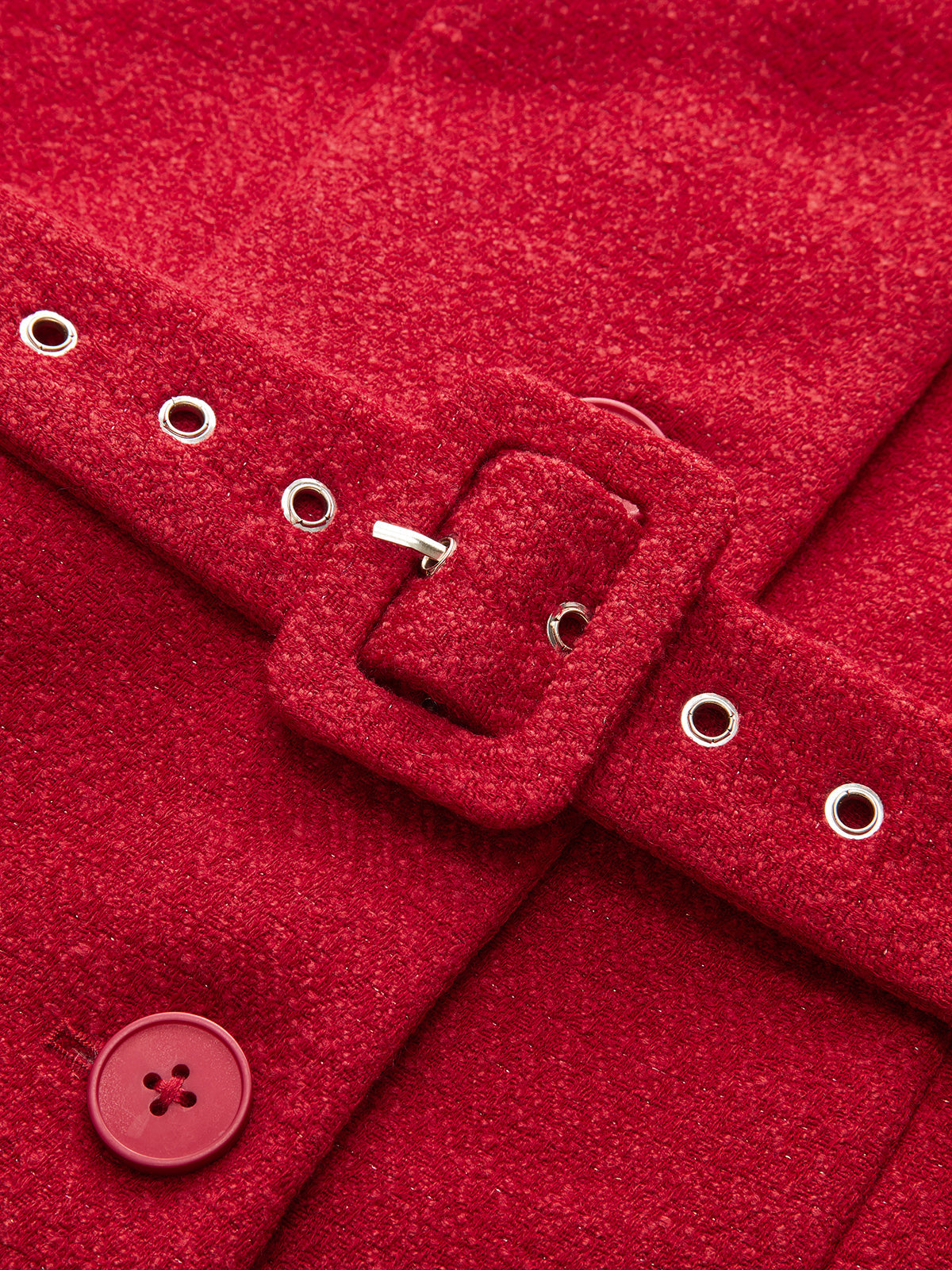 Tweedweste mit Gürtel und kurzen Ärmeln