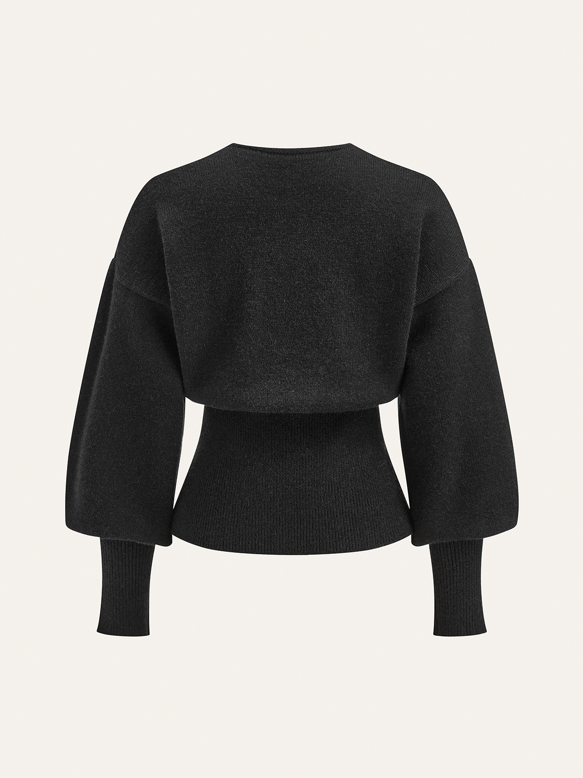 Bow Tie Balloon Sleeve Cardigan