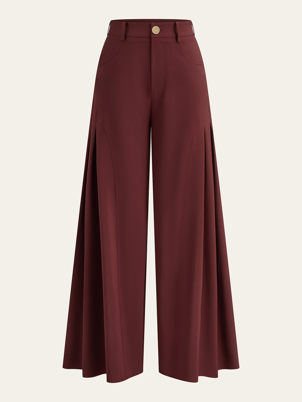 Plissierte Hose mit weitem Bein