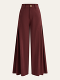 Plissierte Hose mit weitem Bein