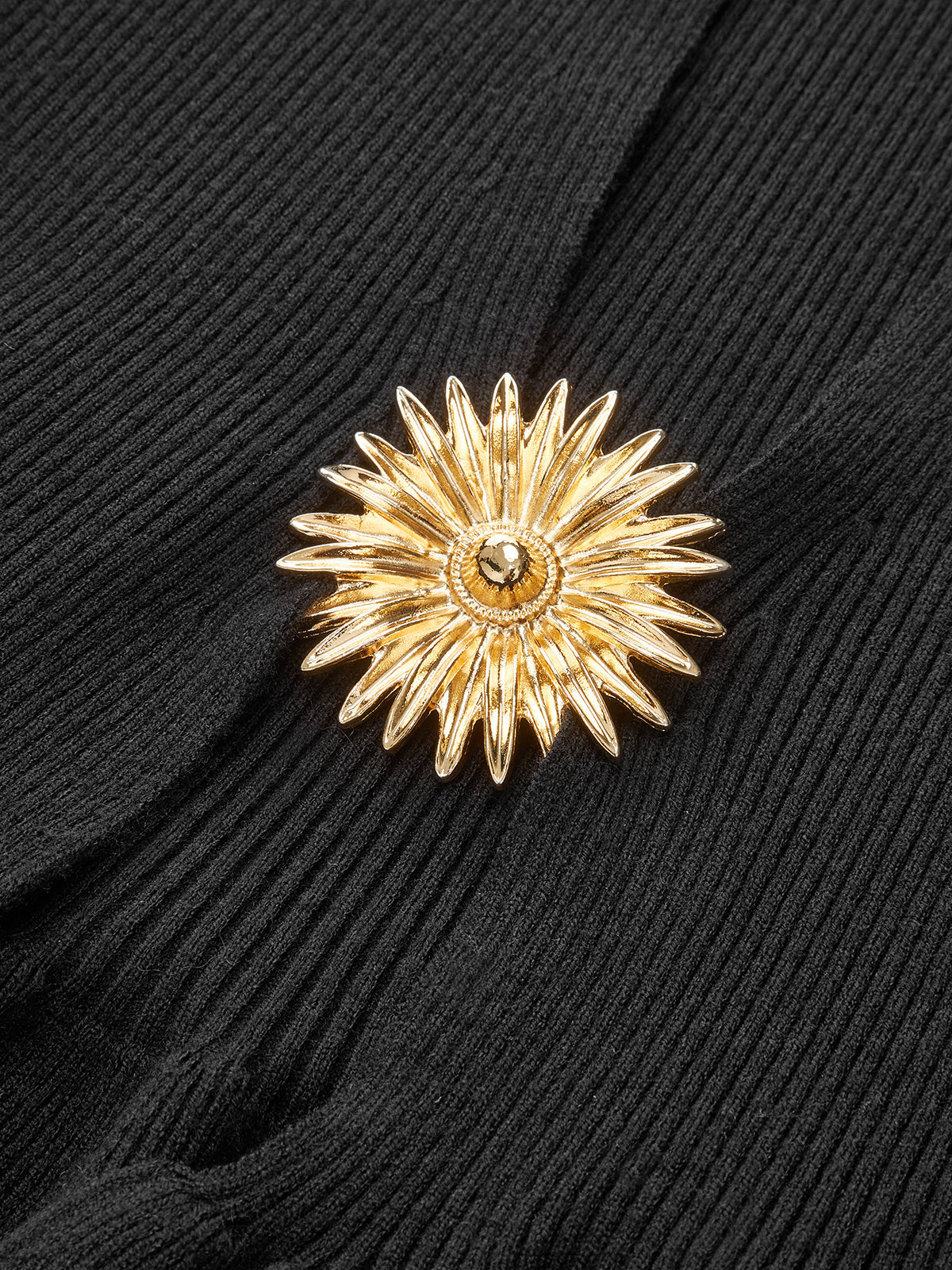 Metal Detail Knit Peplum Cardigan